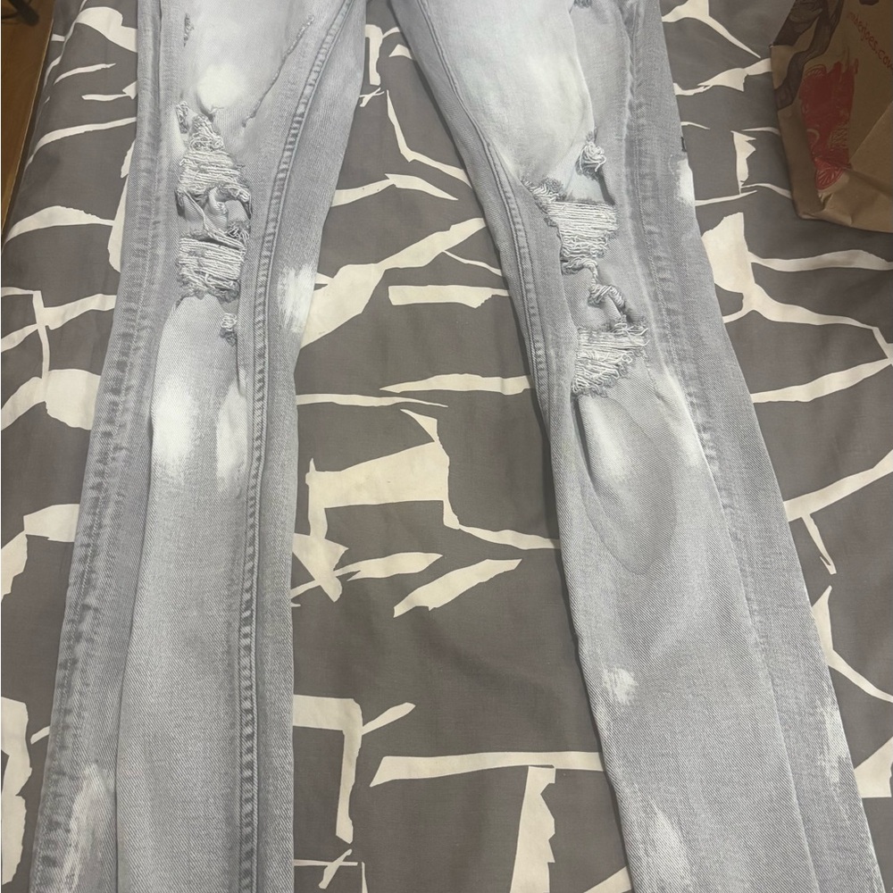 Ksubi Light Gray Ripped Skinny Jeans